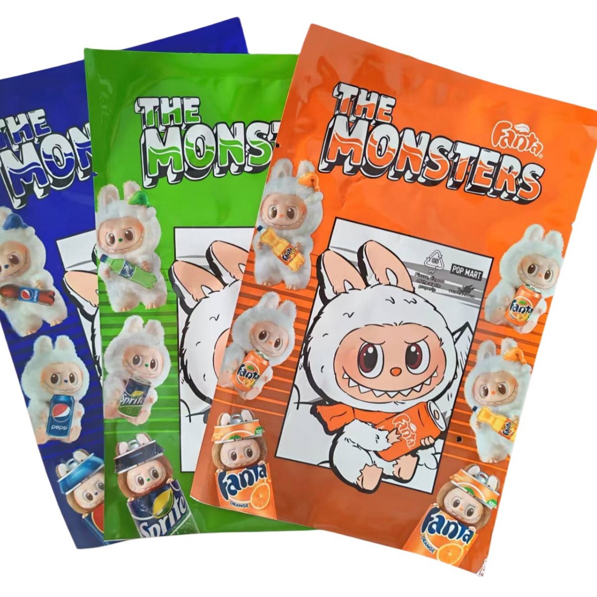 Pepsi Sprite Fanta Blind Bag Ziplock Bag Vinyl Plush Toy Packaging Bag Empty Bag Toy Blind Box Sealed Bag