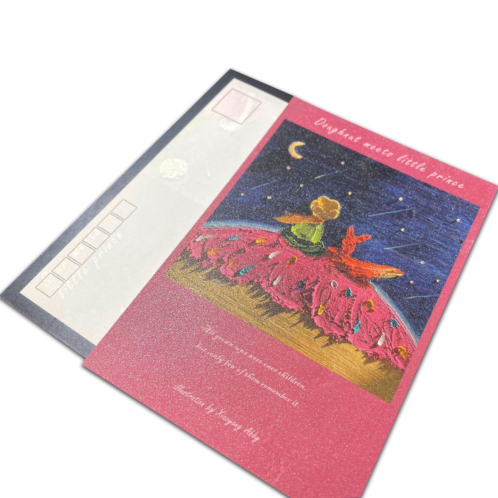 Postcard Pearlescent Baby's Breath Special Paper Cartoon Animation Star Card Landscape University Postcard Custom Printing