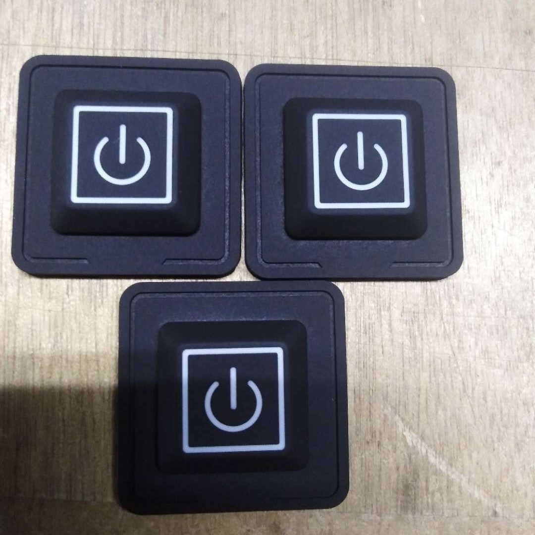 Square single-notch three-gear silicone switch button set heating suit temperature control switch glue clothing with switching power supply