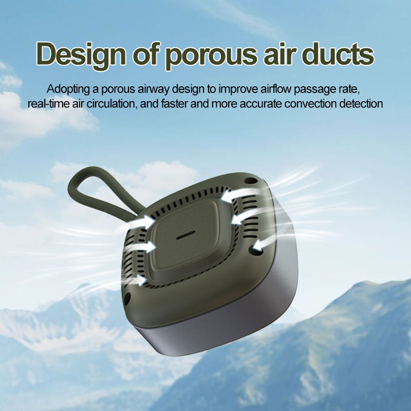 New carbon monoxide detector outdoor camping portable CO detection alarm temperature and humidity 3 in one detection