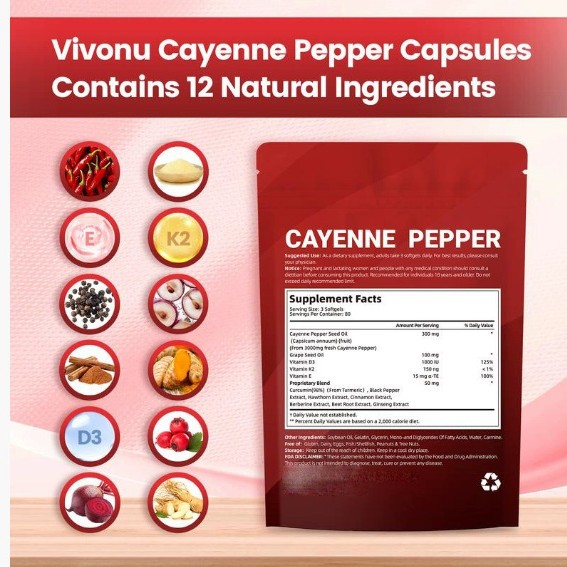 Cross-Border Ready-Made Dietary Ingredient Supplement Capsaicin Soft Capsule D3&K2 Vitamin Dietary Supplement
