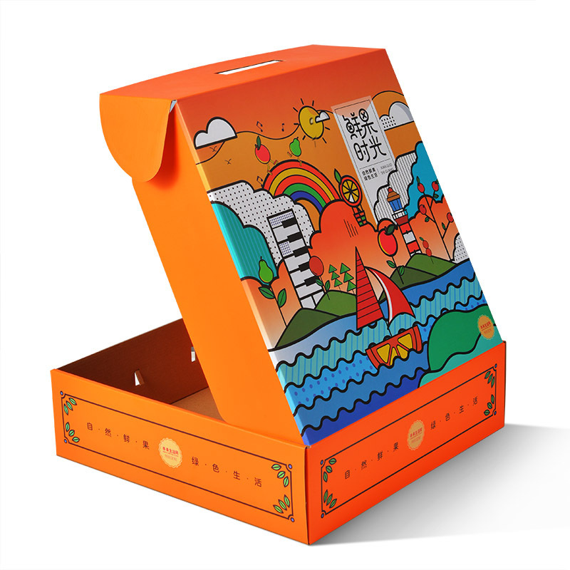 High-End Packaging Box with Lid, Premium Color Box, Tear-Off Airplane Box, Colorful Double-Sided Thickened Clothing Express Packaging Box