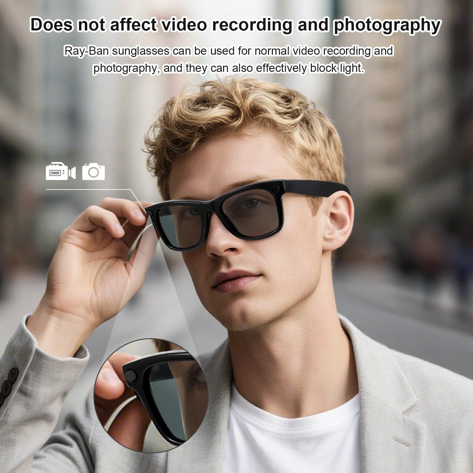 Suitable for Meta Ray-Ban Glasses Blackout Stickers, Smart Glasses Privacy Stickers, Acrylic Blackout Covers Do Not Affect Shooting