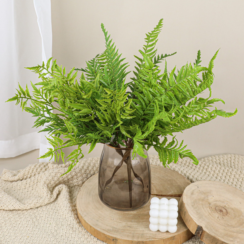 Artificial Fern Soft Rubber Persian Grass, Golden Hair Fern, Maidenhair Fern, High-End Artificial Plant Fake Flower