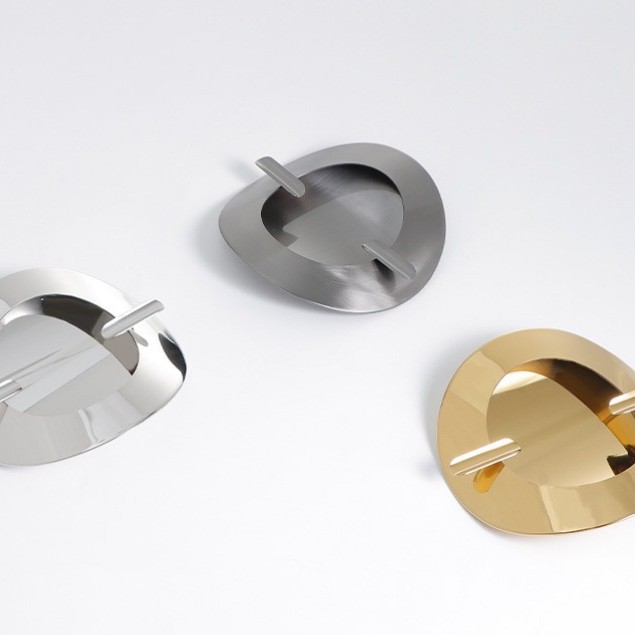 современная легкая роскошная круглая нержавеющая сталь пепельница сигар офисный гостиничный стол декор офисная пепельница