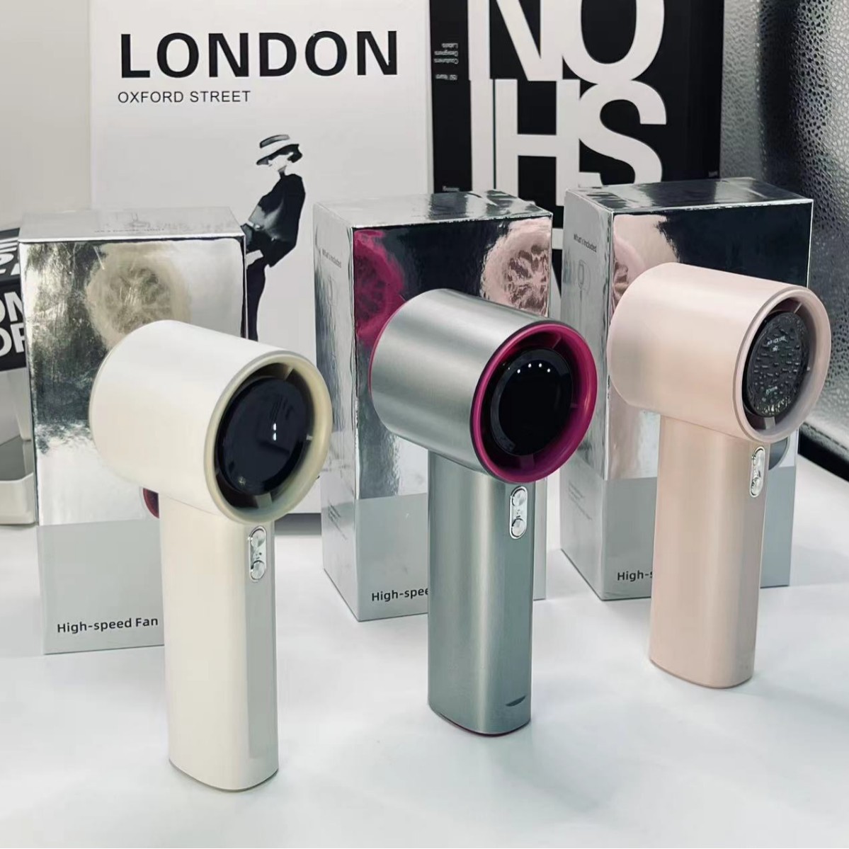 Cross-Border New Handheld Small Fan USB Rechargeable Fan Small Outdoor High Wind High Speed Handheld Turbine Fan