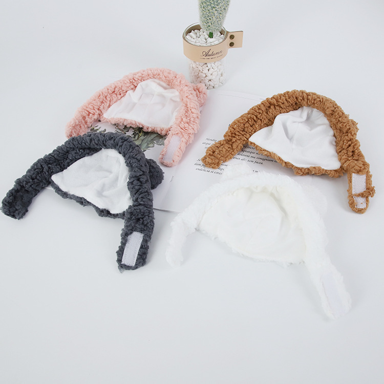 Головной убор для собак Бишон Тедди, милый головной убор для кросс-дрессировки, шапка для свинки, осенний и зимний головной убор