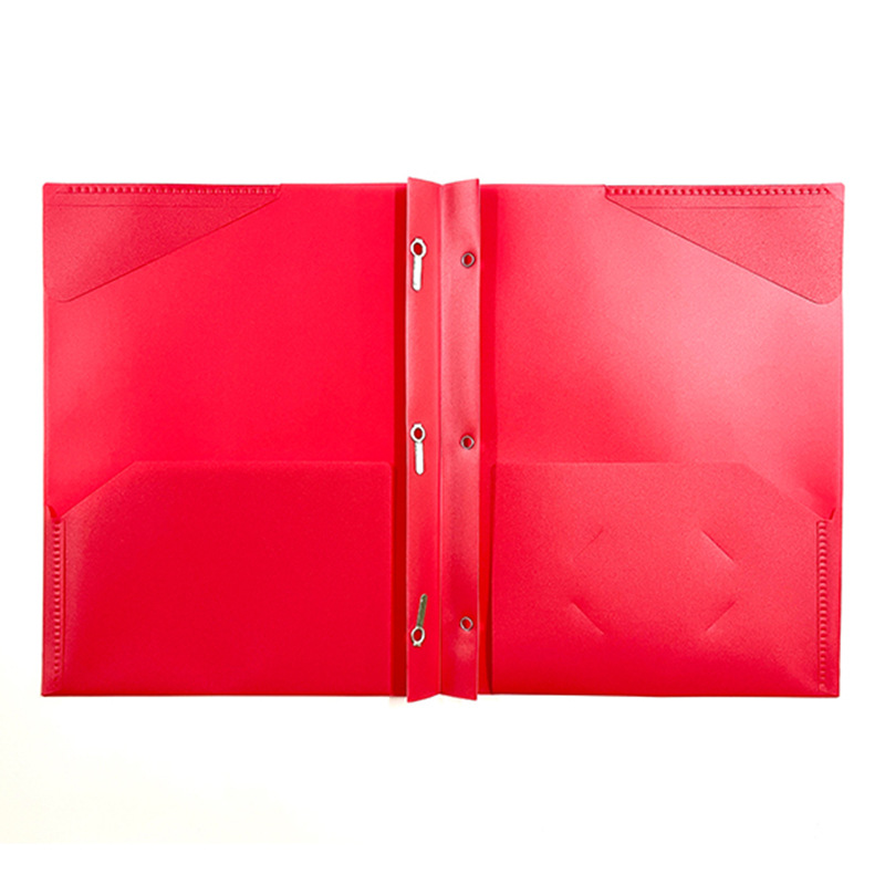 Colorful Transparent Double Pocket Folder Pp Double Pocket Folding Conference Report Document Storage Folder Plastic Tadpole Folder