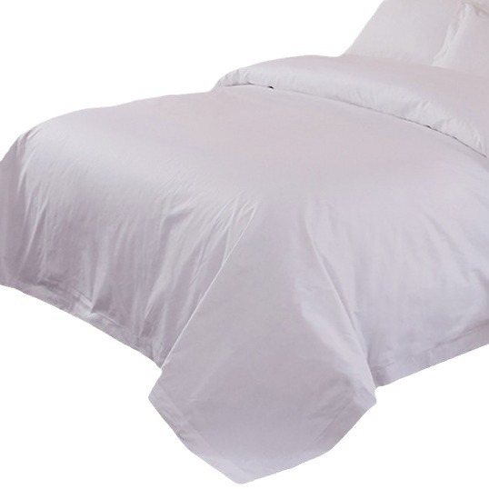 Customized Five-Star Hotel 80-Count Linen Quilt Cover Bed Sheetss White Pure Cotton Satin Hotel Bed Four-Piece Set Manufacturer