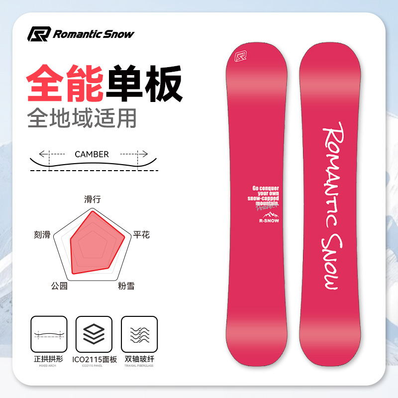 Сноуборд Rsnow Rose Thunder, сноуборд для начинающих, всесезонный, снаряжение для горнолыжного курорта, универсальный плоский фристайл