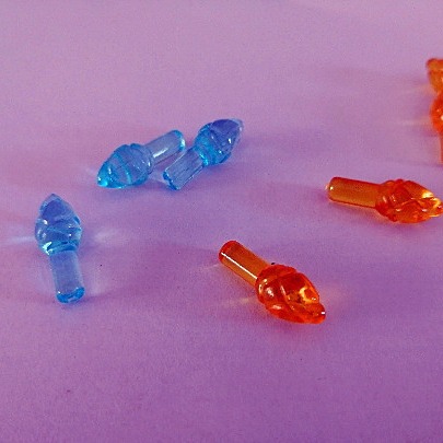 Ceramic Christmas tree lamp bead ornaments small light bulb transparent lamp beads decorative DIY holiday accessories flame bulb lamp beads