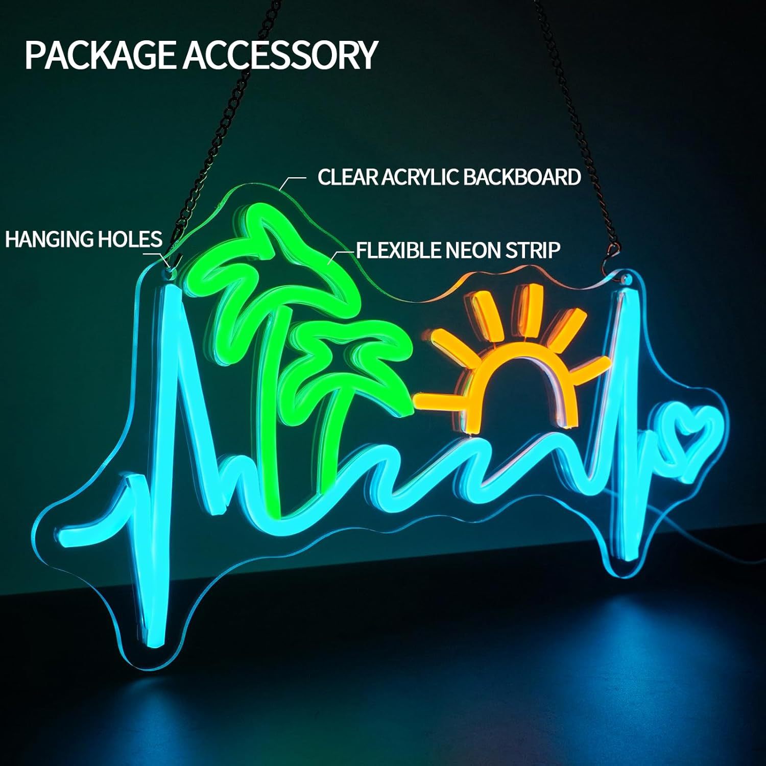 Cross-Border Amazon Led Neon Sign Night Light Party Indoor Decoration Light USB Luminous Light Factory Direct Sales