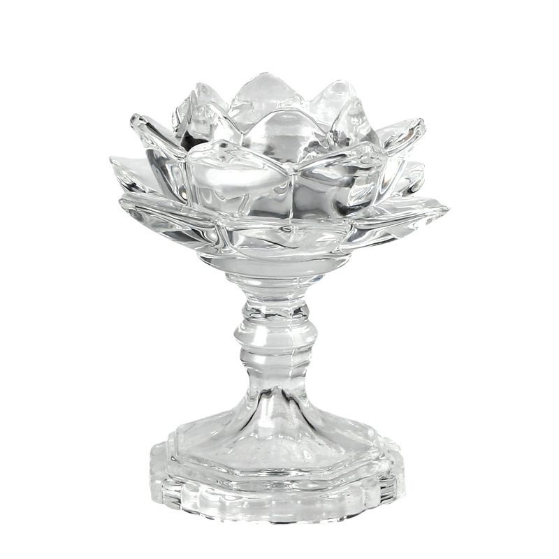 Butter Lamp Holder, High Temperature Resistant Lotus Glass Household Retro Candle Holder, Household Oil Lamp Holder, Everlasting Lamp Holder, Free Shipping