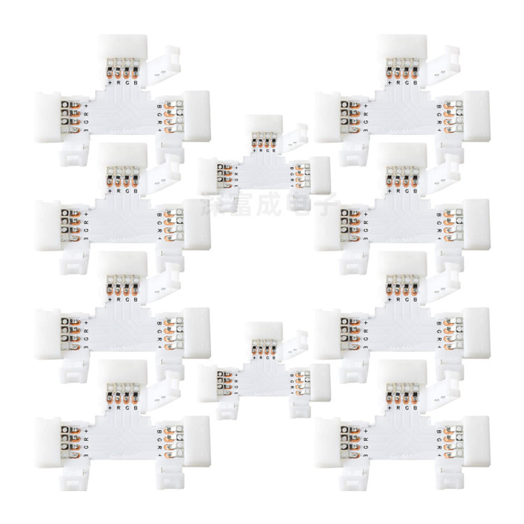 Led Light Strip Solderless Connector 5050Rgb Light Strip Solderless Buckle Ltx Type Corner Plate 3528 Middle Connection