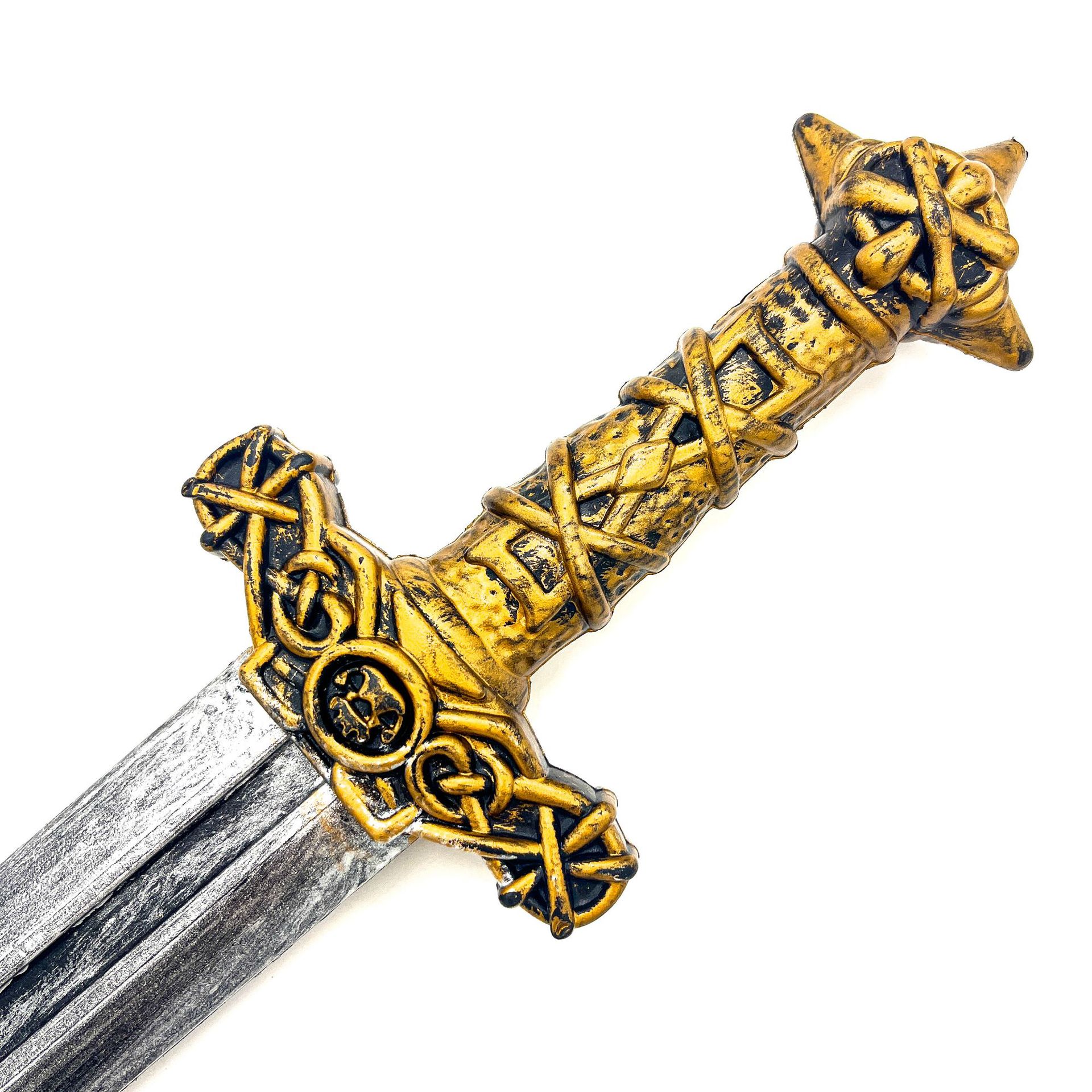 Explosive Toy Props Halloween Sword Plastic Children Adult Large Size Complex Bronze Knight Sword Arthur Sword