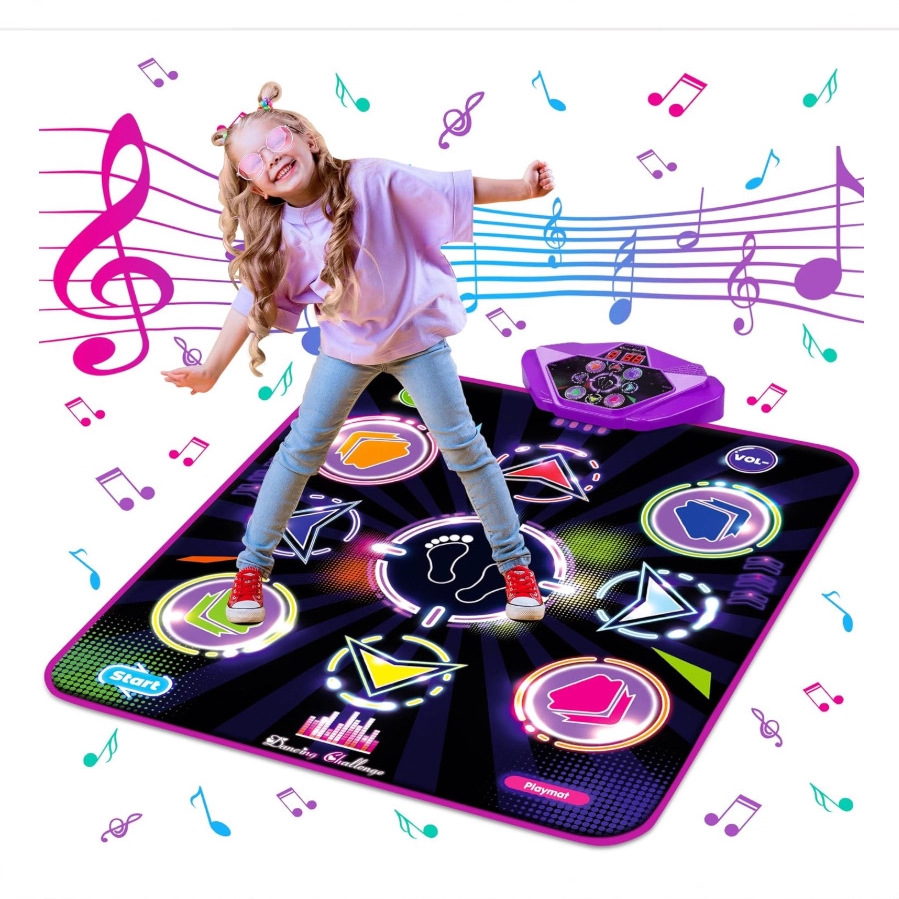 Cross-Border Electronic Children's Dance Mat Luminous Bluetooth Music Parent-Child Interactive Somatosensory Game Birthday Gift Dance Mat