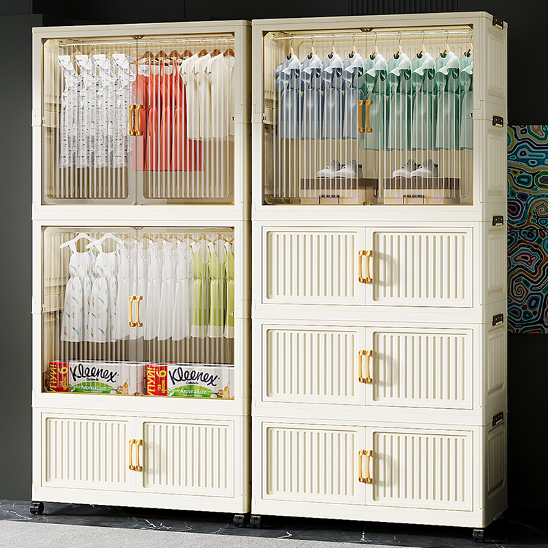 Детский простой шкаф для хранения одежды 55-85, многоуровневый, без установки, складной шкаф для хранения закусок