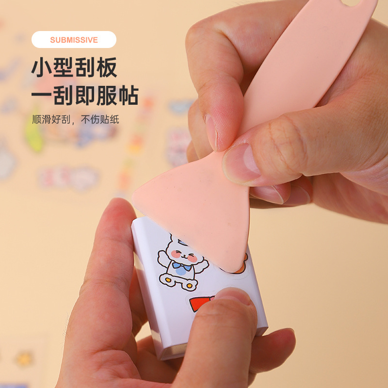 Plastic Scraper 6cm-12cm Colorfulful Small Yellow Shovel Film Car Beauty Scraper Hand Account Guka Sticker Tool