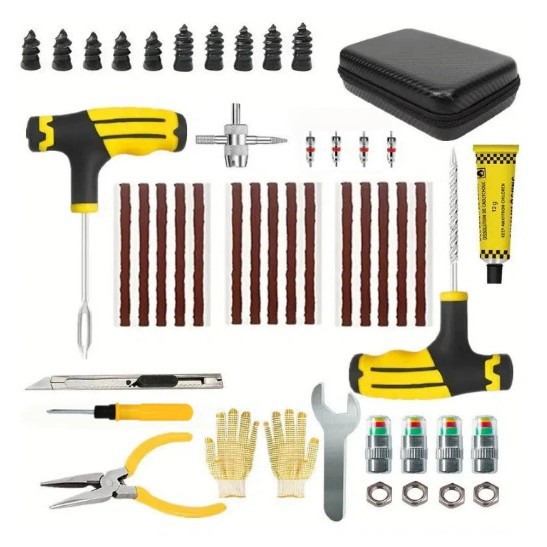 Amazon 48-Piece Set of Vacuum Tire Repair Strips for Cars, Motorcycles, and Electric Vehicles, Emergency Tire Repair Kit, Cross-Border Hot Item