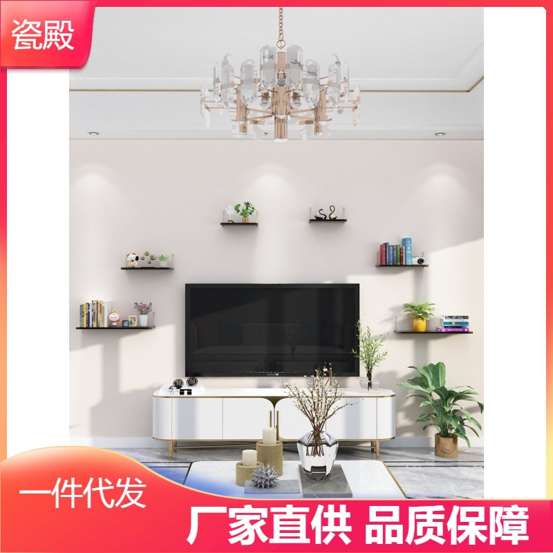 Wall-Mounted Shelf for Bedroom, Wooden Wall-Mounted Bookshelf, No Drilling Required