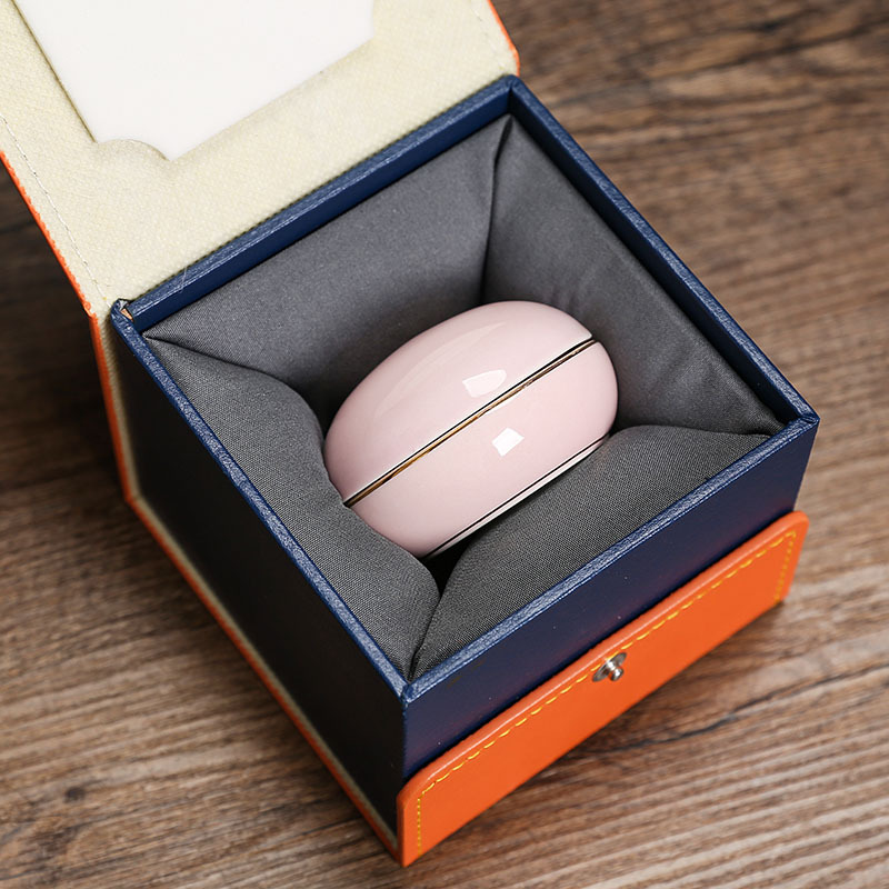 Ceramic Balm Jar Gold Fragrant Powder Container Thread Rotating Cover Powder Sealing Jar Hand Gift Printed LOGO