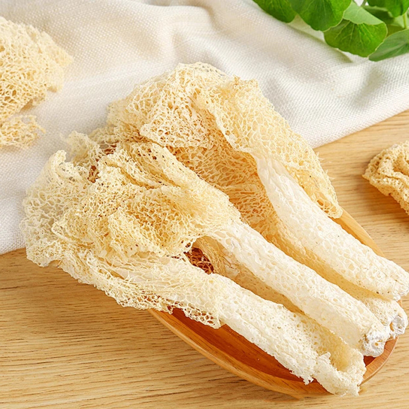 Gutian New Arrival Bamboo Fungus Dry Goods Wholesale Sulfur-Free Long Skirt Bamboo Fungus 15g Edible Fungus Base Origin