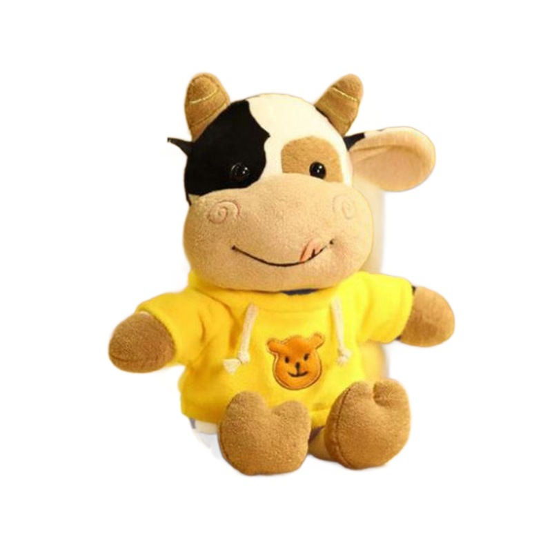 Factory Direct Sales 30cm Plush Cow Ornaments Cow Vest 30cm Cow
