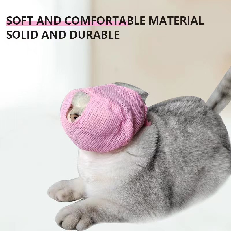 Cat Eye Mask Cat Mask Multifunctional Cat Mouth Cover Anti-Bite, Anti-Lick, Anti-Indiscriminate Eating, Anti-Calling Cat Head Cover Sunscreen Mask