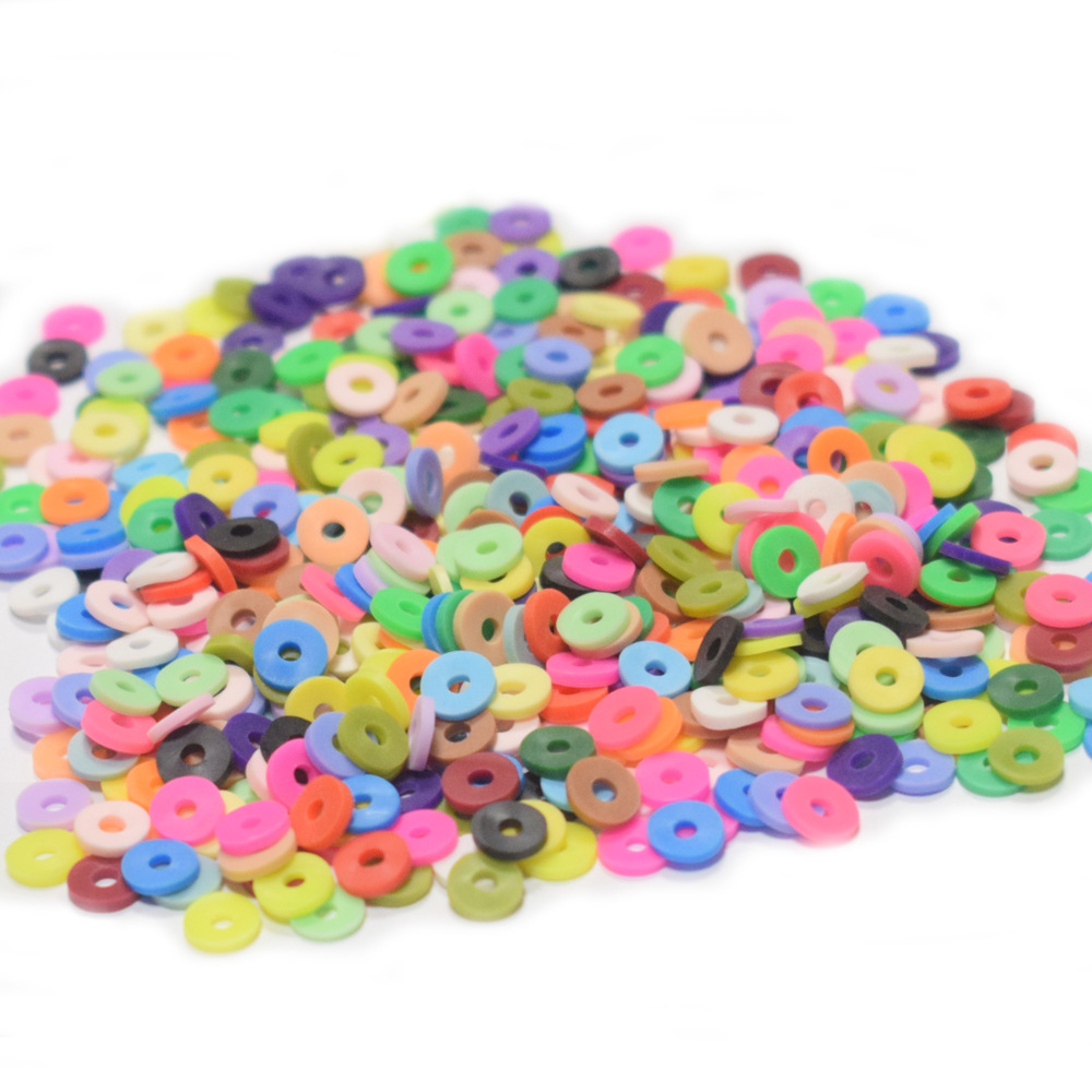 DIY Jewelry Colorful Clay Beads Spacer Beads Wholesale Bracelet Necklace Spacer Accessories Clay Pieces