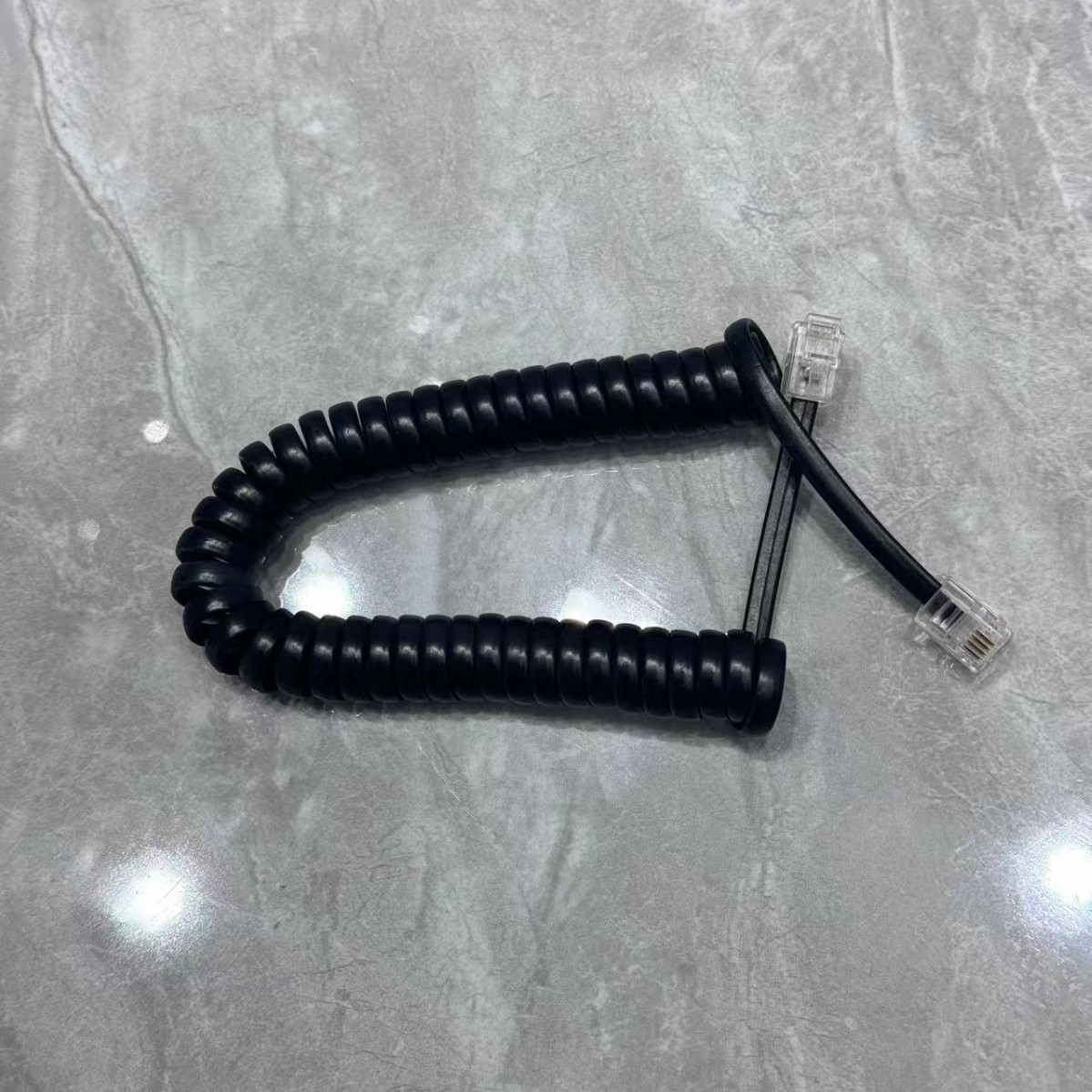 Telephone handset cable curve four-core straightening 1 meter long hotel telephone curve landline handset cable double-headed