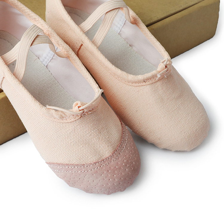 Children's Dance shoes soft bottom practice cat claw shoes adult ballet shoes women's black leather toe toddler grading shoes
