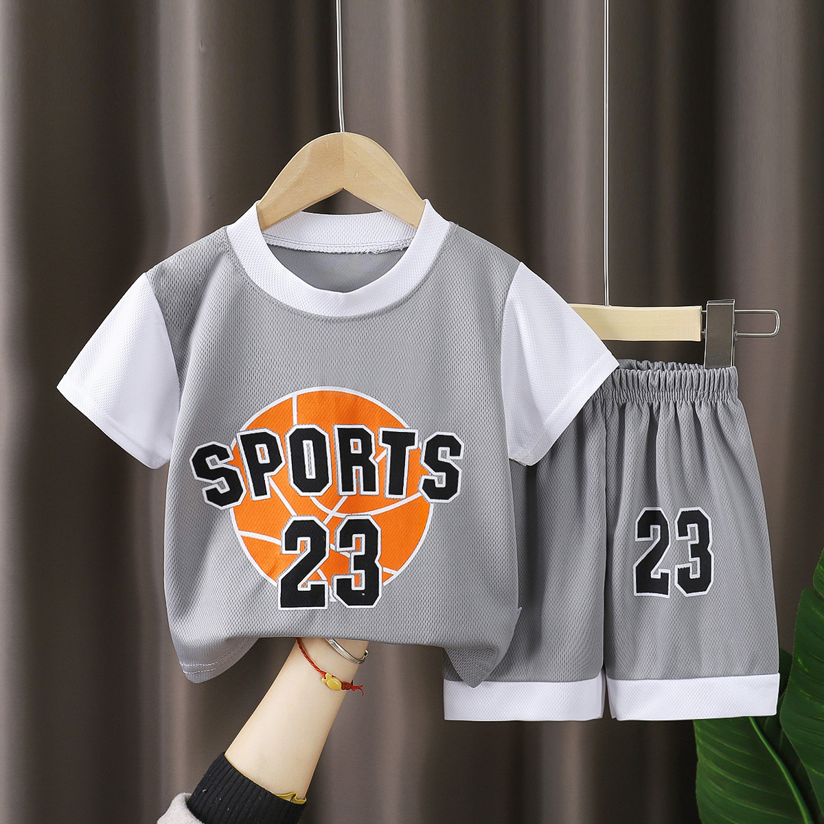 New children's basketball clothes suit summer sports quick-drying clothes for boys and girls breathable large children's jersey a generation of hair