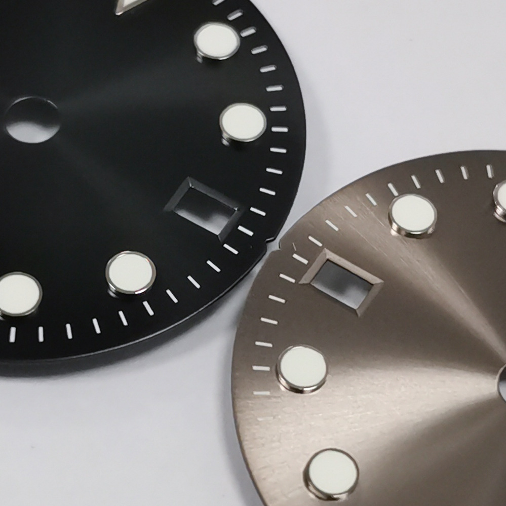 New 29MM no logo modified GMT four-pin dial accessories green luminous literal suitable for Japan NH34 movement