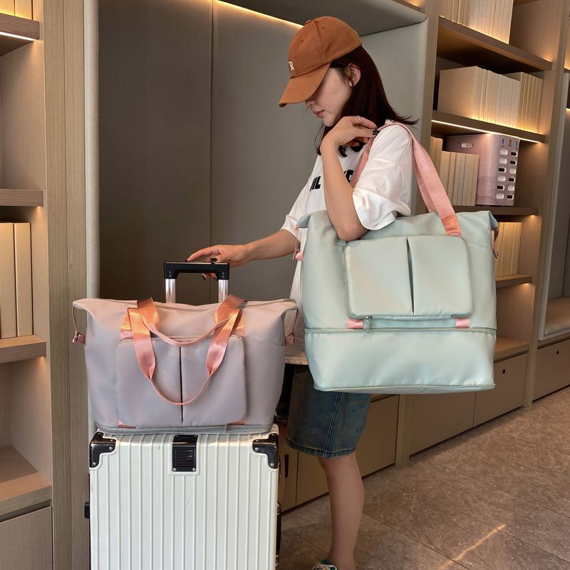 Foldable Large-Capacity Travel Luggage Bag for Short Trips, Portable Travel Bag, Fitness Bag, Maternity Storage Bag