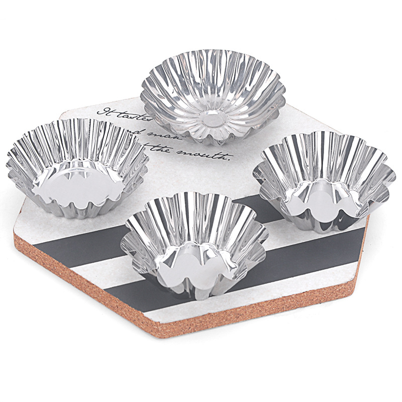430 Stainless Steel Egg Tart Mold Lace Egg Tart Egg Tart Mold Portuguese Tart Chrysanthemum Cup Egg Tart Cup Baking Tools