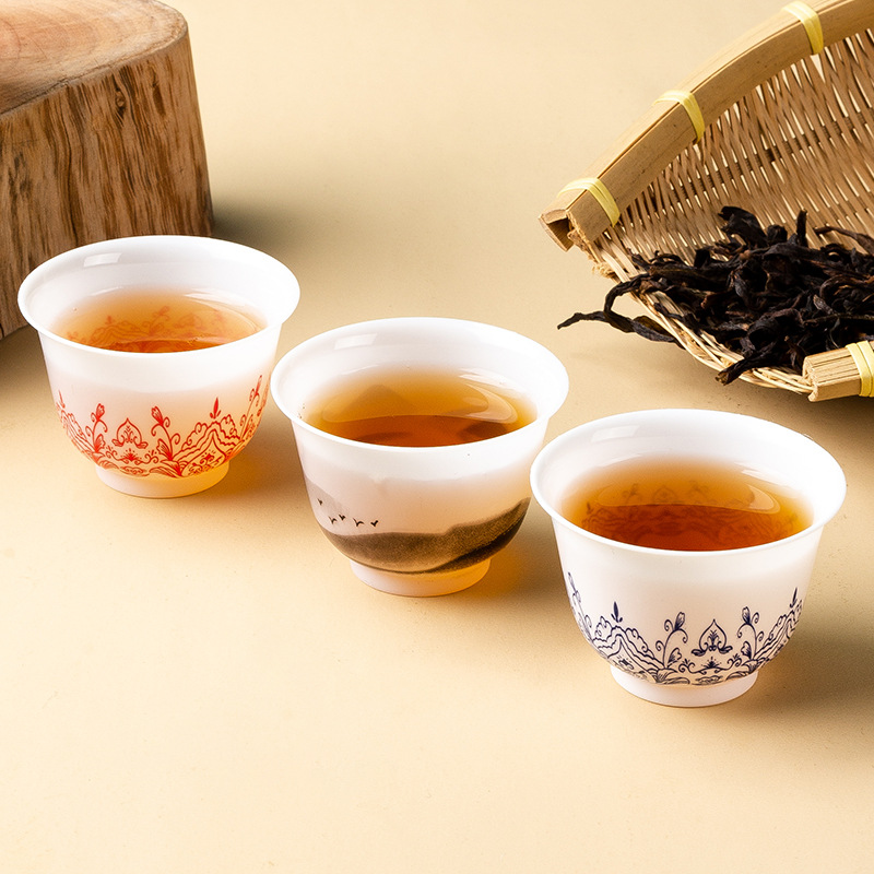 Disposable Kung Fu Tea Cup, High-End Portable Office Food-Grade Hospitality Chinese Style Tea Cup, Thickeneded and High Temperature Resistant
