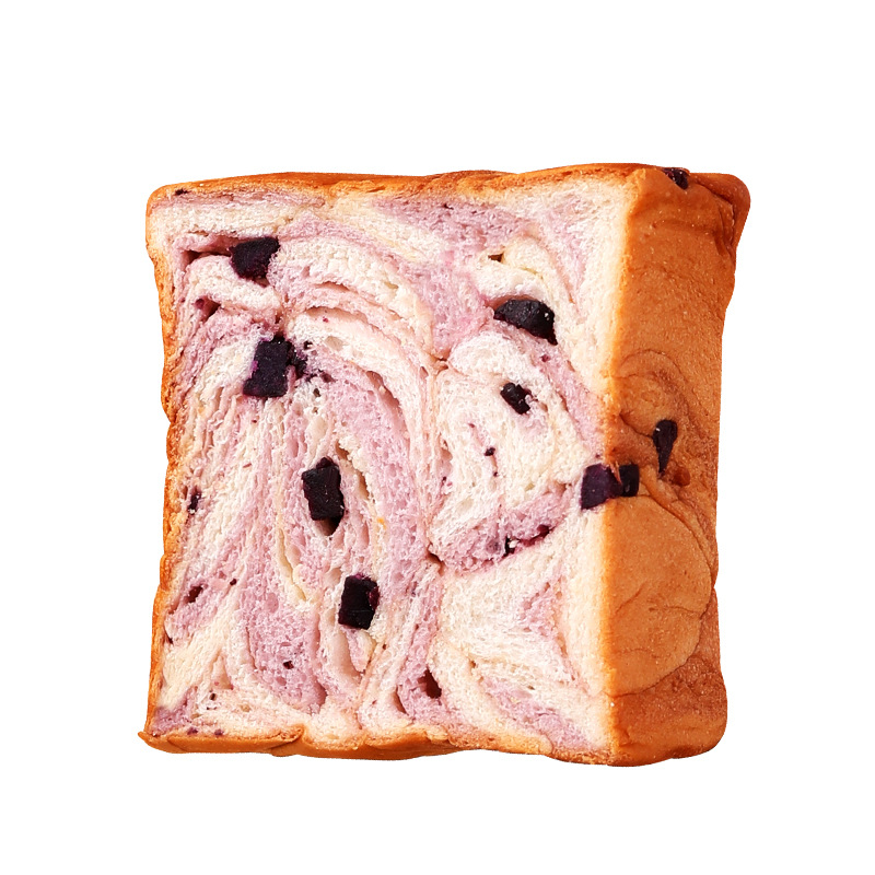 Shu Zan purple sweet potato chocolate milk thick cut toast whole box breakfast sandwich sliced bread nutrition food snacks