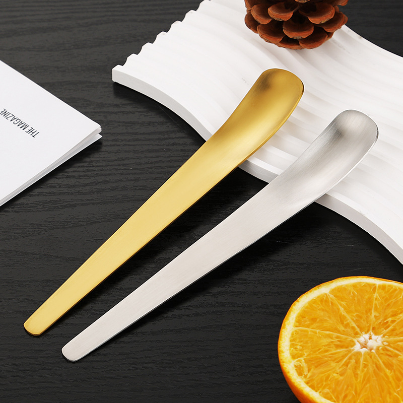 Cross-border stainless steel ice cream spoon dessert mixing spoon household stirring spoon cake spoon high color value coffee spoon