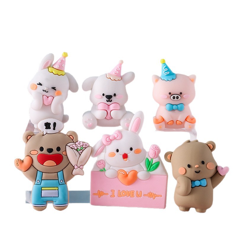 Factory Direct Sales Chinese Valentine's Day Cake Decoration Doll Ins Style Bow Little Couple Confession Ornaments Desktop