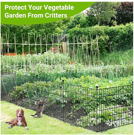 in stock Amazon cross-border garden fence outdoor courtyard pet cage fence iron dog cage chicken cage with lock