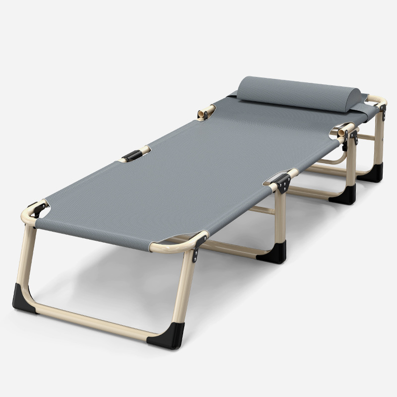 Folding Bed Single Bed Household Simple Lunch Break Bed Office Outdoor Nap Marching Bed Multifunctional Recliner