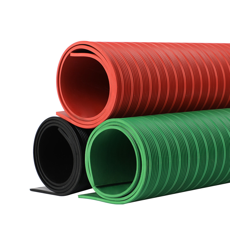 Insulation rubber plate supply industrial non-slip rubber pad distribution room high voltage insulation pad three-color insulation rubber pad