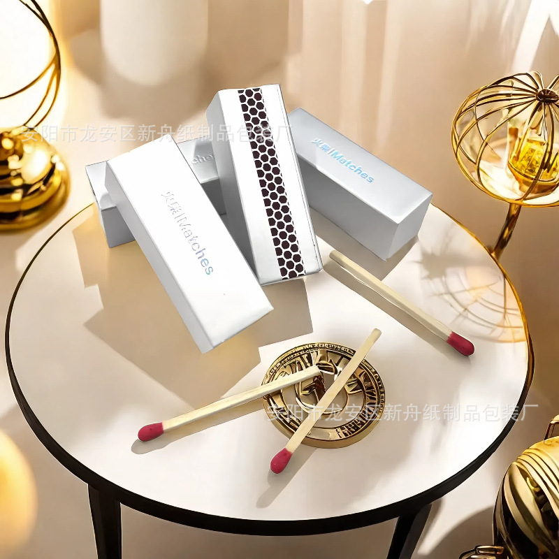 Asian silver cardboard high quality full silver matches safe high-end high-end advertising creative printing logo matches