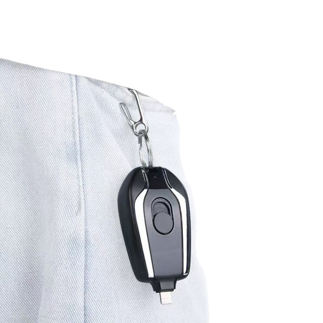 Compact and Ultra-Thin Metal Portable Power Bank, Keychain Power Bank, Lightweight and Mini.
