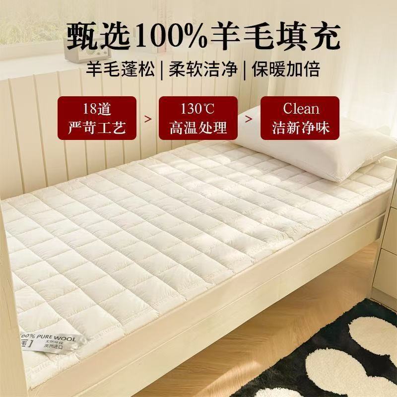 Class a Cotton Wool Mattress Rental Home Soft Cushion Tatami Pure Cotton Mattress Dormitory Cross-Border Export Sleeping Mat