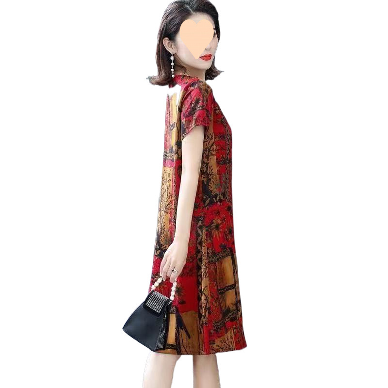 Paper Pattern Women's Clothing Middle-Aged and Elderly Elegant Slimming Look 594 Mid-Length Dress Clothing Cutting Sample Drawings