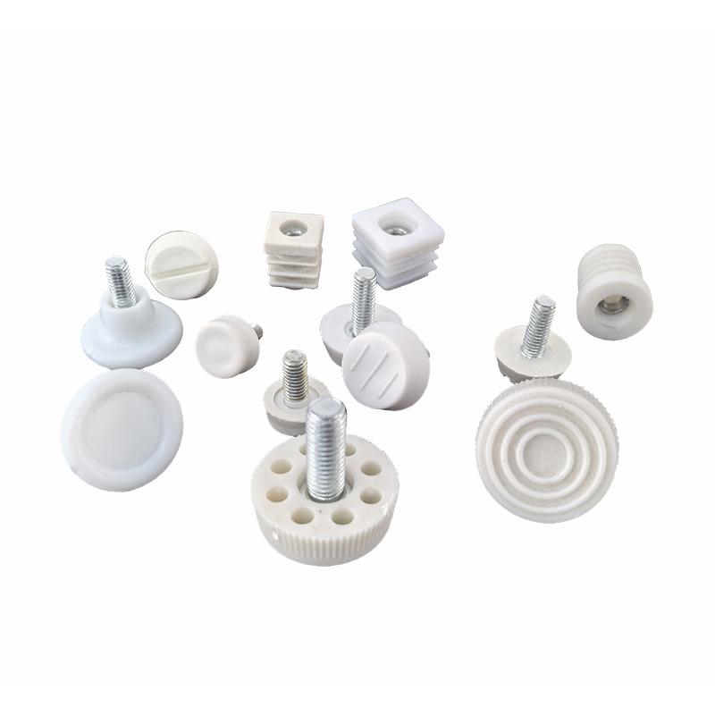 Manufacturer Customized Adjustable Foot Nut Plug Square Insert Furniture Adjustable Level Table Anti-Slip Adjustable Foot Plug
