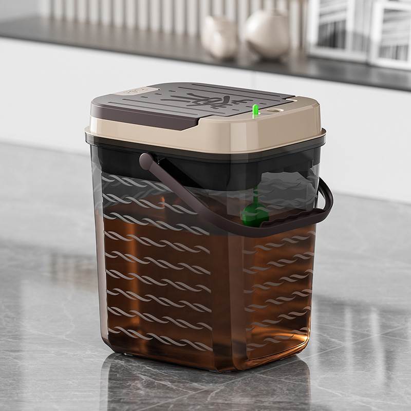 Household Small Tea Bucket Transparent Tea Bucket Tea Dregs Bucket Tea Table Waste Water Bucket Tea Tray Drainage Bucket Dry and Wet Separation Bucket