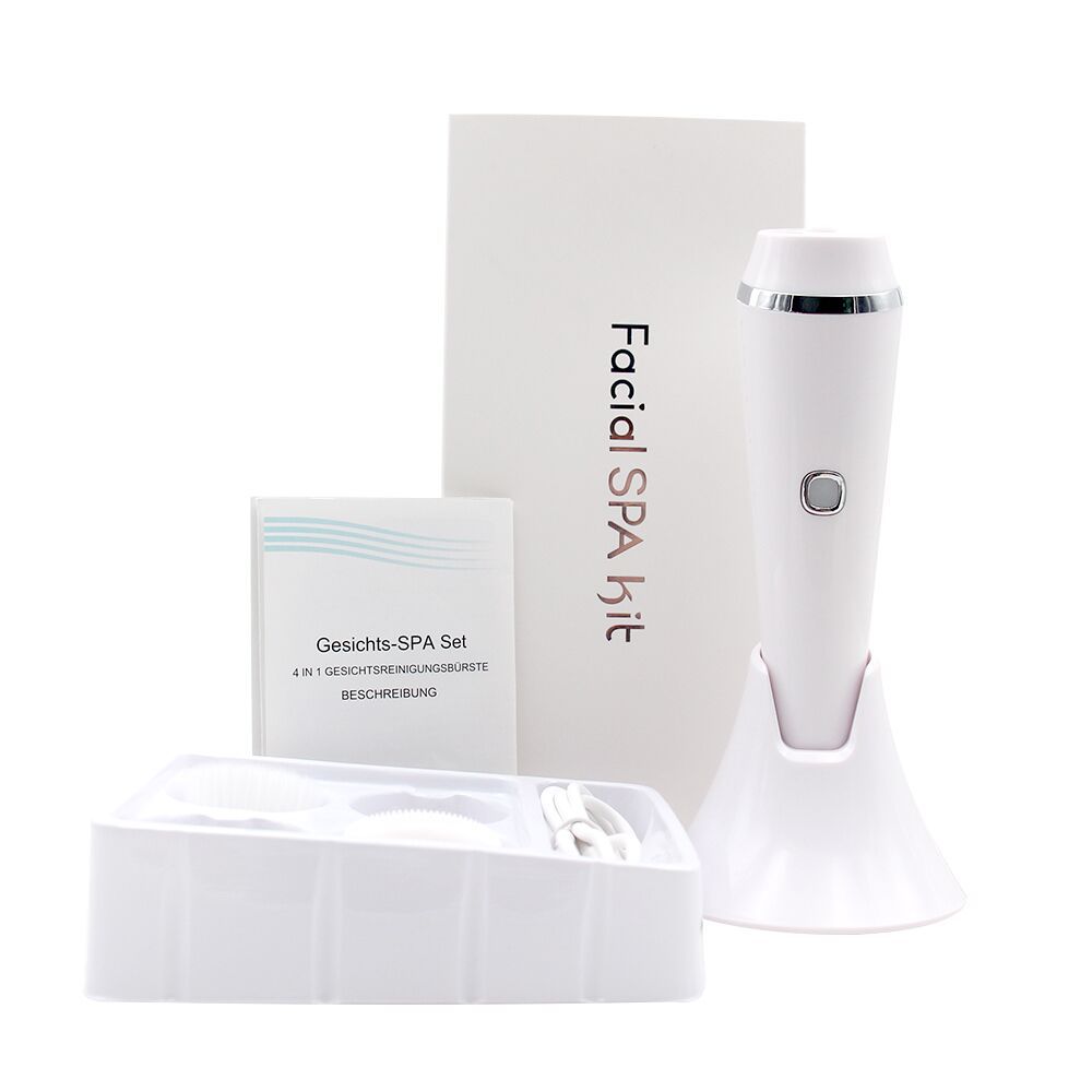 Cross-Border Spot Electric Facial Cleansing Brush to Clean Pores, Blackheads, Makeup Remover Brush, Waterproof Silicone Facial Cleansing Instrument, Soft-Bristled Facial Cleansing Brush