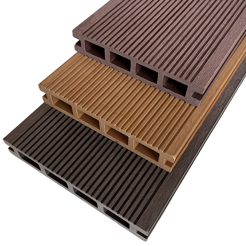 Wood-Plastic Flooring Balcony Waterproof and Anti-Corrosion Square Hole Outdoor Garden Landscape Plastic Wood Hollow Board Guangdong Factory